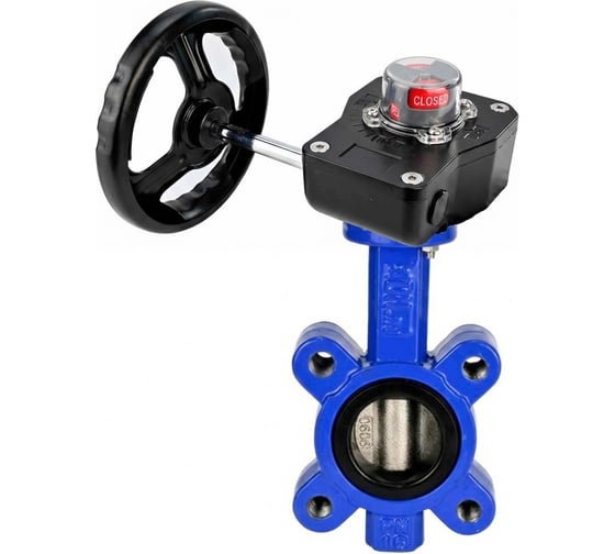 Затвор дисковый DN.ru QT450-QT450-NBR-2W-Fb-H Ду150 Ру16 редуктор HGB-2 D050-89593