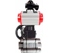 Кран шаровой DN.ru 316-316-PTFE-FP-SW-ISO-H Ду80 Ру63 под приварку, пневмопривод DA-105, БКВ LSB-210, дублёр HDM-2 D160-76325