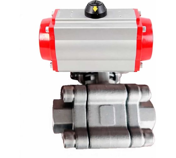 Кран шаровой DN.ru 316-316-PTFE-FP-SW-ISO-H Ду80 Ру63 под приварку, пневмопривод SA-140 с возвратными пружинами D160-76579