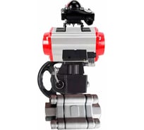 Кран шаровой DN.ru 316-316-PTFE-FP-SW-ISO-H Ду65 Ру63 под приварку, пневмопривод DA-105, пневмораспр. 220VAC, БКВ LSB-210, дублёр HDM-2 D160-75999