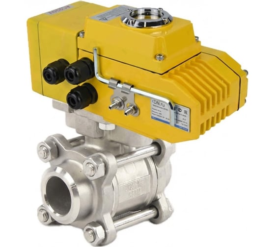 Кран шаровой DN.ru КШПП 316.200-ISO Ду15 Ру63 под приварку, эл.привод QT-005-220-0-10В DAR D160-75766