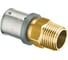 Пресс-переходник FAR НР, 1/2"–16×2, латунь, аналог 59001601 4900 1601 1