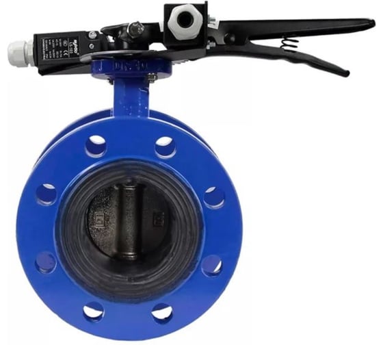 Затвор дисковый DN.ru GGG40-304-EPDM-2W-F-H Ду125 Ру16 фланцевый, с рукояткой и двумя концевыми датчиками LS-103-41NM2-250 D050-55995