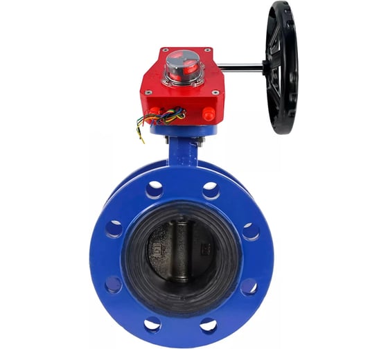 Затвор дисковый DN.ru GGG40-304-EPDM-2W-F-H Ду125 Ру16 фланцевый, с редуктором HGBF-2 D050-55977