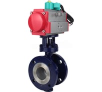 Затвор дисковый DN.ru с тройным эксцентр. WCB-316-M-F-ISO Ду80 Ру25, пневмопривод DA-105, магнитный переключатель МППП-200 D050-86573