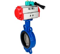 Затвор дисковый DN.ru для абразивных сред QT450-316-EPDM-2W-Fb-H Ду40 Ру16, пневмопривод DA-052, магнитный переключатель МППП-200 D050-86240