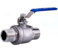 Кран шаровой DN.ru 304-304-PTFE-FP-T-H НР/НР Ду40 Ру40 нержавеющая сталь AISI 304, ручка-рычаг D160-77791