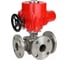 Кран шаровой DN.ru 316-316-PTFE-FP-3L-F-ISO-H Ду20 Ру16 HYMT, 3-ходовой L-тип фланцевый, эл.привод QT-W (M) EX-005 380В D160-77117 1