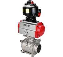 Кран шаровой DN.ru 316-316-PTFE-FP-W-ISO-H WDVF Ду40 Ру40, пневмопривод DA-065, БКВ LSB-510 (EX) D160-73176