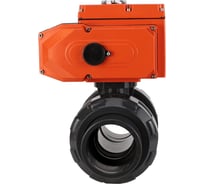 Кран шаровой НПВХ-НПВХ-E-FP-GRM-ISO Дн100 Ру10, электропривод QT2-005-380VAC DN.ru D160-77825