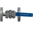 Кран шаровый фланцевый под привод NEWKEY нержавеющий (3PC), AISI316 DN15 (1/2), (CF8M), PN40 NK-BFph15/6 4
