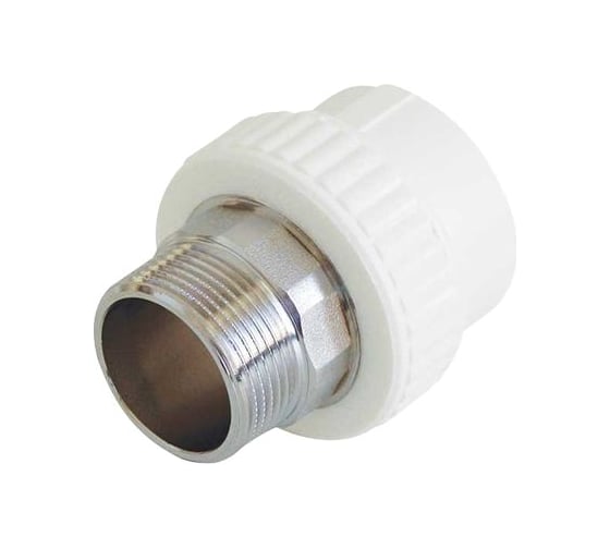 Белая муфта Imperial ф 75-2 1/2 нар. под ключ полипропиленовая PPR 40-143 1