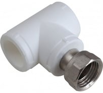 Белый тройник с накидной гайкой Imperial 20-1/2 внут. полипропиленовый PPR 40-360