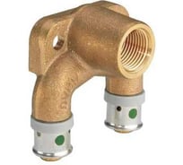 Уголок пресс двойной с крепежом бронзовый Viega Pexfit Pro, ф1/2 вн.-16-16 608286