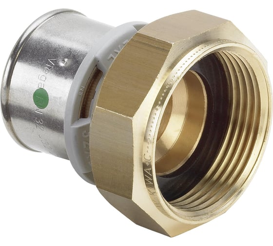 Муфта пресс Viega Pexfit Pro ф32-1 1/4внут. с накидной гайкой под ключ бронза 588403