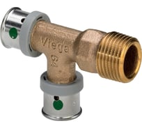 Тройник пресс Viega Pexfit Pro ф1/2нар.-16-16 бронза 608064