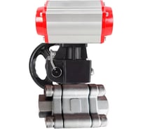 Кран шаровой DN.ru 316-316-PTFE-FP-SW-ISO-H Ду50 Ру63 под приварку, пневмопривод DA-083, дублёр HDM-1 D160-76363
