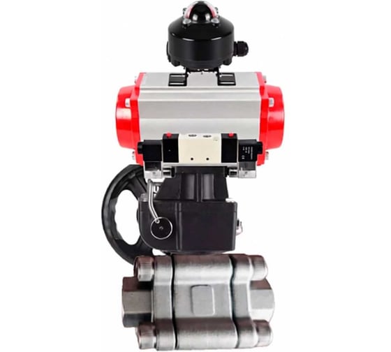 Кран шаровой DN.ru 316-316-PTFE-FP-SW-ISO-H Ду50 Ру63 под приварку, пневмопривод DA-083, пневмораспр. (2EM) 220VAC, БКВ LSB-510 Ex, дублёр HDM-1 D160-76293 1