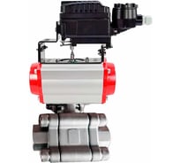 Кран шаровой DN.ru 316-316-PTFE-FP-SW-ISO-H Ду50 Ру63 под приварку, пневмопривод DA-083, электропневмопозиционер EPRP1-NU-Fb-08 D160-76373
