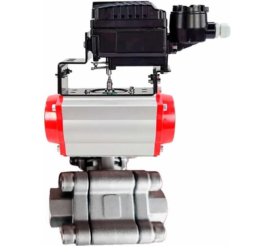 Кран шаровой DN.ru 316-316-PTFE-FP-SW-ISO-H Ду50 Ру63 под приварку, пневмопривод DA-083, электропневмопозиционер EPRP1-NU-Fb-08 D160-76373 1