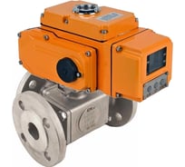 Кран шаровой DN.ru 316-316-PTFE Ду40 Ру16 3-ходовой фланцевый, эл.привод QT-005-220-4-20мА HARK D160-75584