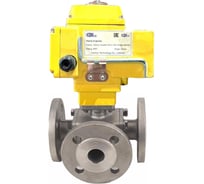 Кран шаровой DN.ru 316-316-PTFE Ду40 Ру16 3-ходовой фланцевый, эл.привод QT-005-220-0-10В DAR gander D160-75523