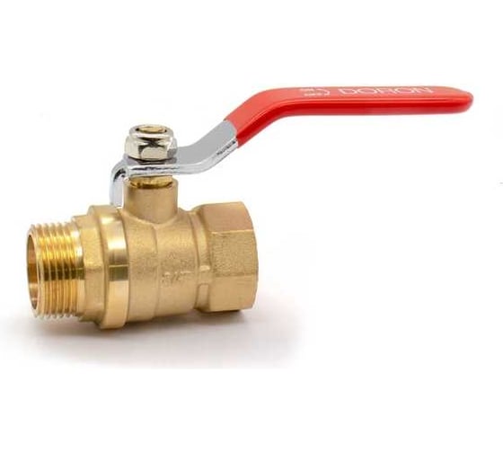 Кран шаровой Doron 1 1/4", внутр-нар, ручка, гайка-штуцер 8410 1