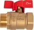 Кран шаровой Doron 3/4", внутр-нар, бабочка, гайка-штуцер 8420 4