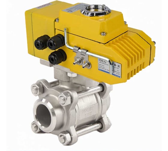 Кран шаровой DN.ru КШПП 316.200-ISO Ду32 Ру63 под приварку, эл.привод QT-005-220-0-10В DAR D160-75769 1