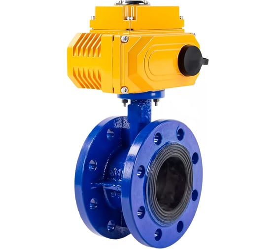 Затвор дисковый DN.ru GGG40-304-EPDM-2W-F-H Ду100 Ру16 фланцевый, с 1/4-оборотным электроприводом QT-N-015 24В D050-56006 1