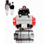 Кран шаровой DN.ru 316-316-PTFE-FP-SW-ISO-H Ду40 Ру63 под приварку, пневмопривод SA-105, пневмораспр. (2EM) 220VAC, БКВ LSB-410 Ex, БПВ D160-76524