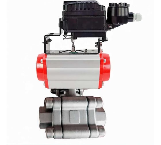 Кран шаровой DN.ru 316-316-PTFE-FP-SW-ISO-H Ду40 Ру63 под приварку, пневмопривод SA-105, электропневмопозиционер EPRP1-NU-Fb-08 D160-76571