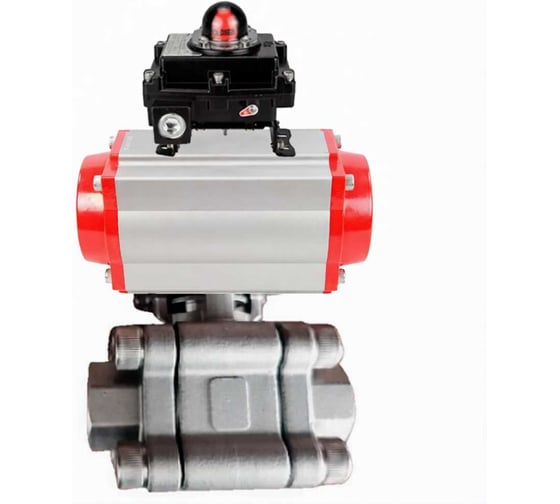 Кран шаровой DN.ru 316-316-PTFE-FP-SW-ISO-H Ду40 Ру63 под приварку, пневмопривод SA-105, БКВ LSB-410 Ex D160-76556 1