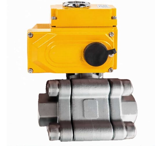 Кран шаровой DN.ru 316-316-PTFE-FP-SW-ISO-H Ду40 Ру63 под приварку, эл.привод QT2-005-380VAC D160-76614 1