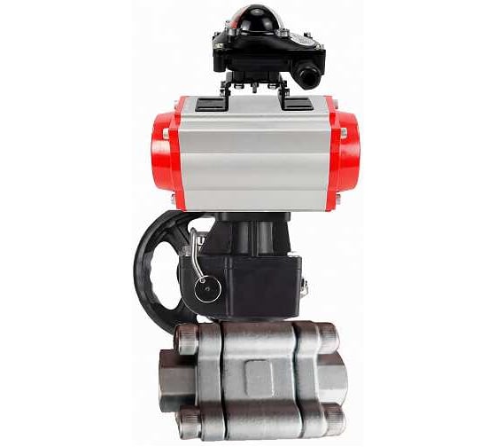 Кран шаровой DN.ru 316-316-PTFE-FP-SW-ISO-H Ду65 Ру63 под приварку, пневмопривод DA-105, БКВ LSB-210, дублёр HDM-2 D160-76324 1