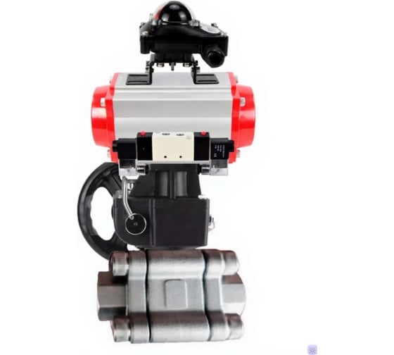 Кран шаровой DN.ru 316-316-PTFE-FP-SW-ISO-H Ду65 Ру63 под приварку, пневмопривод DA-105, пневмораспр. (2EM) 220VAC, БКВ LSB-210, дублёр HDM-2 D160-76169