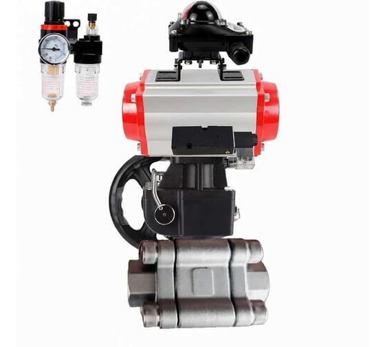 Кран шаровой DN.ru 316-316-PTFE-FP-SW-ISO-H Ду50 Ру63 под приварку, пневмопривод DA-083, пневмораспр. 24VDC, БКВ LSB-210, дублёр HDM-1, БПВ D160-76078 1