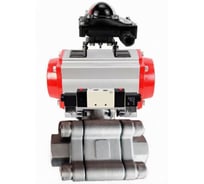 Кран шаровой DN.ru 316-316-PTFE-FP-SW-ISO-H Ду65 Ру63 под приварку, пневмопривод SA-130, пневмораспр. (2EM) 220VAC, БКВ LSB-510 Ex D160-76499