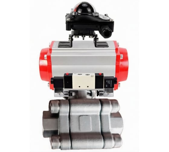 Кран шаровой DN.ru 316-316-PTFE-FP-SW-ISO-H Ду65 Ру63 под приварку, пневмопривод SA-130, пневмораспр. (2EM) 220VAC, БКВ LSB-510 Ex D160-76499 1