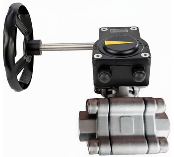 Кран шаровой DN.ru 316-316-PTFE-FP-SW-ISO-H Ду65 Ру63, под приварку, редуктор HAM-2 D160-75921 1