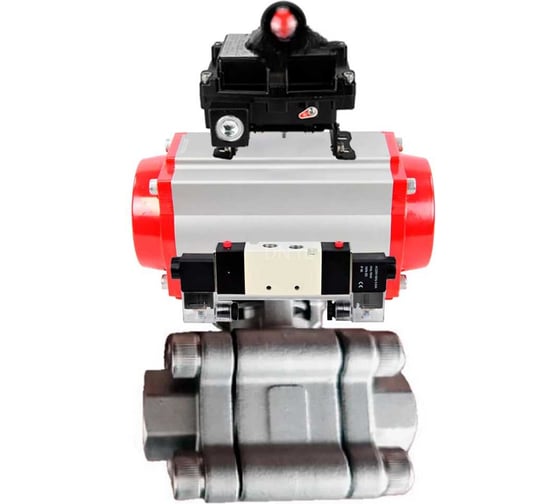 Кран шаровой DN.ru 316-316-PTFE-FP-SW-ISO-H Ду50 Ру63 под приварку, пневмопривод SA-105, пневмораспр. (2EM) 220VAC, БКВ LSB-410 Ex D160-76488