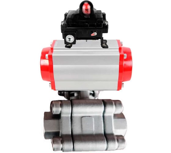 Кран шаровой DN.ru 316-316-PTFE-FP-SW-ISO-H Ду65 Ру63 под приварку, пневмопривод DA-105, БКВ LSB-410 Ex D160-76339