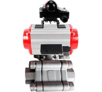 Кран шаровой DN.ru 316-316-PTFE-FP-SW-ISO-H Ду50 Ру63 под приварку, пневмопривод DA-083, пневмораспр. 24VDC, БКВ LSB-210 D160-76088