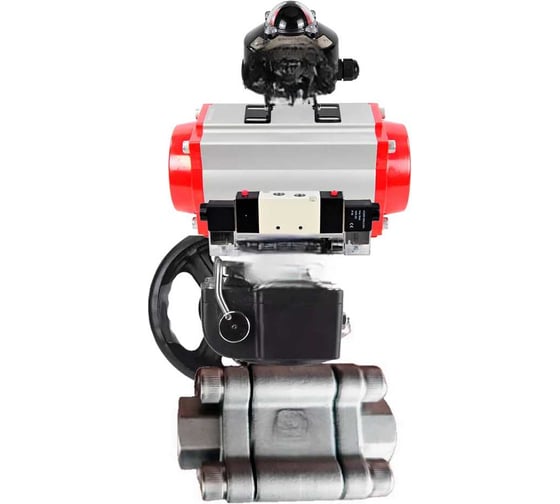 Кран шаровой DN.ru 316-316-PTFE-FP-SW-ISO-H Ду65 Ру63 под приварку, пневмопривод DA-105, пневмораспр. (2EM) 220VAC, БКВ LSB-510 Ex, дублёр HDM-2 D160-76209