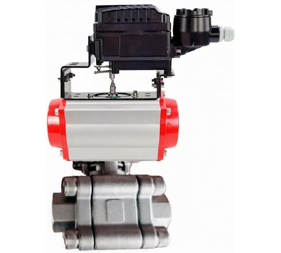 Кран шаровой DN.ru 316-316-PTFE-FP-SW-ISO-H Ду80 Ру63 под приварку, пневмопривод DA-105, электропневмопозиционер EPRP1-NU-0-08 D160-76370 1