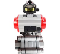 Кран шаровой DN.ru 316-316-PTFE-FP-SW-ISO-H Ду100 Ру63 под приварку, пневмопривод DA-105, пневмораспр. 24VDC, БКВ LSB-510 Ex D160-76126