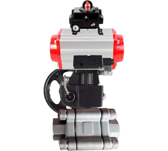 Кран шаровой DN.ru 316-316-PTFE-FP-SW-ISO-H Ду100 Ру63 под приварку, пневмопривод DA-105, пневмораспр. 24VDC, БКВ LSB-410 Ex, дублёр HDM-3 D160-76101 1