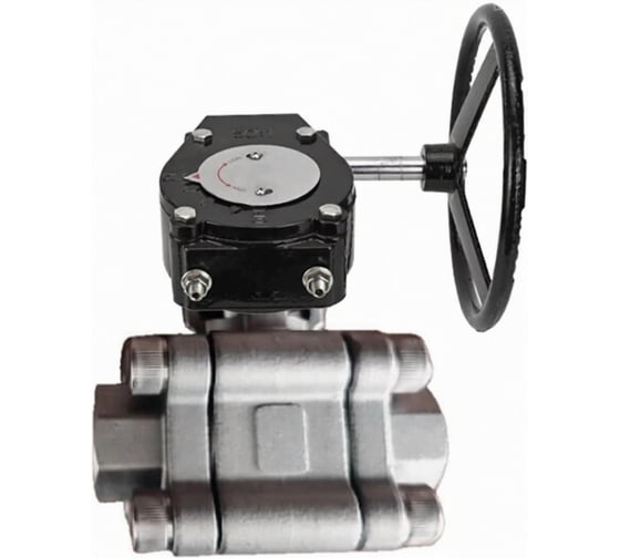 Кран шаровой DN.ru 316-316-PTFE-FP-SW-ISO-H Ду80 Ру63 под приварку, эл.привод QT2-020-380VAC D160-76617 1