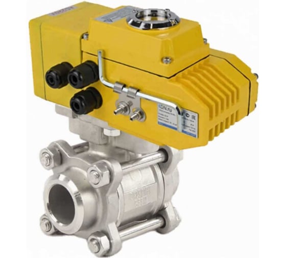 Кран шаровой DN.ru КШПП 316.200-ISO Ду20 Ру63 под приварку, эл.привод QT-005-220-0-10В DAR D160-75767 1