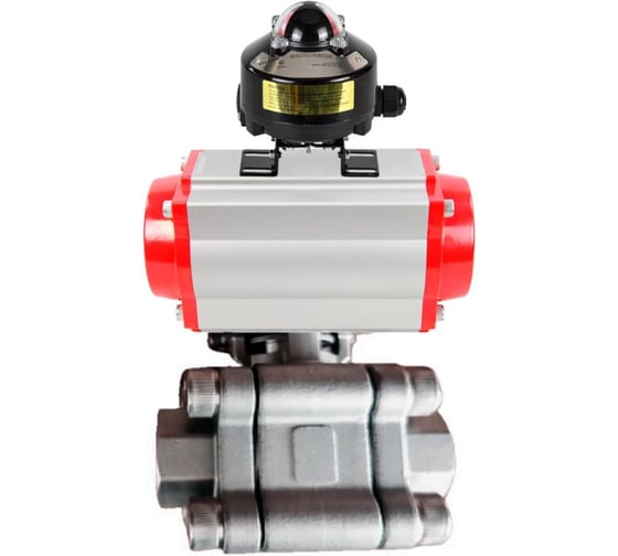 Кран шаровой DN.ru 316-316-PTFE-FP-SW-ISO-H Ду40 Ру63 под приварку, пневмопривод DA-065, БКВ LSB-510 Ex D160-76347